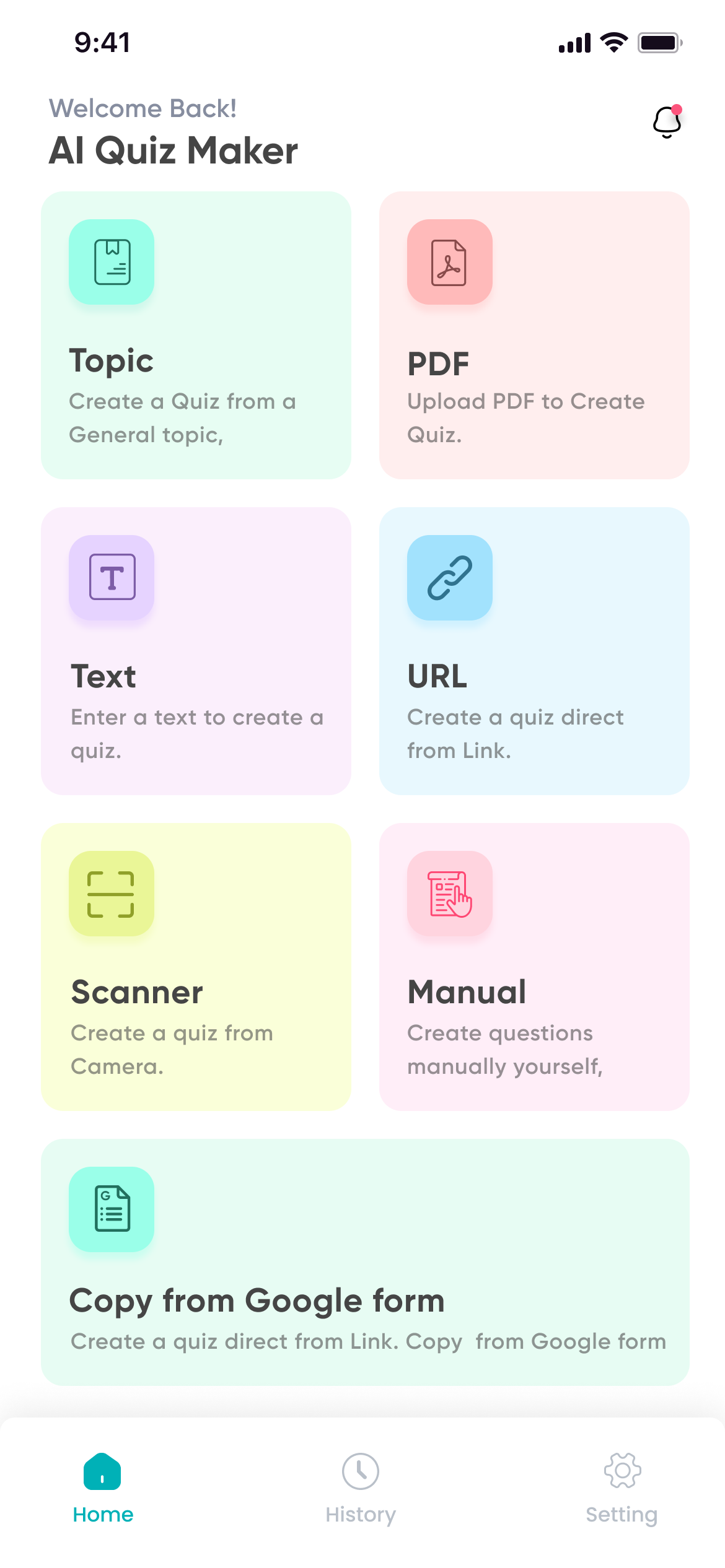 Quizz maker app